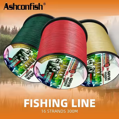 Ashconfish 16 Strands 300M Hollow Core Japan Line Braided Fishing Line Super Strong Saltwater 20LB-5