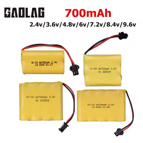 700mah 2.4V/3.6V/4.8V/6V/7.2V Ni-CD AA 700mah Rechargeable Battery Pack For Remote Control Toys Elec