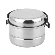 3Pcs Set Outdoor Camping Picnic Pot Stainless Steel Cookware Picnic Pan Set Cooking Tool Set for 2-3
