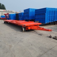 ST/💥11M Two-Way Traction Trailer Heavy Solid Tire Flat Trailer Forklift Traction Platform Trolley JYYI