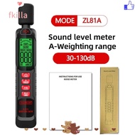 FKILLA Noise Meter, 125Hz-8KHz 30-130dB Sound Level Meter, Professional Windproof Digital Display Di