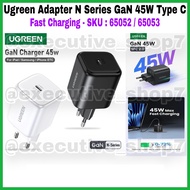 Ugreen Adapter N Series GaN 45w Type C Fast Charging - SKU: 65052 / 65053