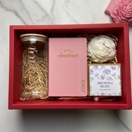 Personalised Glass Cup & Notebook Gift Set Christmas Gift Ideas Bridal Shower Gift Birthday Gift