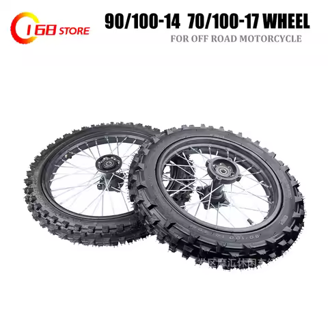 90/100-14 70/100-17 wheel hub tires For Mud Pit Motorcycle Off Road 14/17 Inch Rear/Front Wheel