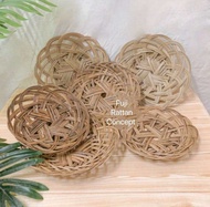 Piring Lidi Anyaman Pinggan | Rattan Lidi Woven Food Plate | Lidi Kelapa Tray | Kraf Lekar Lidi | Li