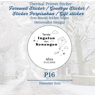 [50PCS] Custom Sticker Farewell /  Sticker Perpisahan / Goodbye Party & Gift Sticker (50pcs)