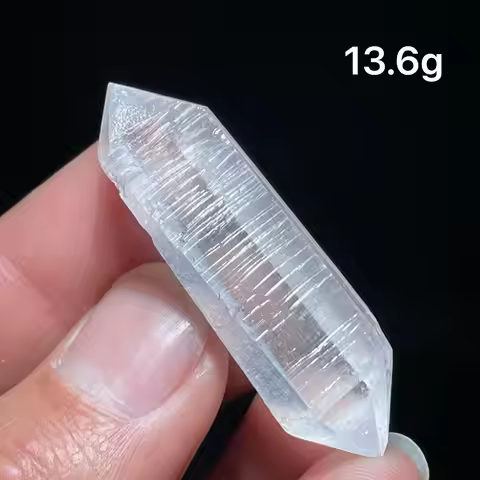 Quartz Natural Crystal New Natural Clean Quartz Lemlia Crystal Double Pointed Healing Crystal Home D