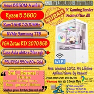 PC Ryzen 5 3600 rtx 2070 nvme 1tb murah