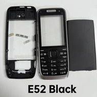 กรอบโทรศัพท์ E52เคสสำหรับ Nokia เคสโทรศัพท์กรณี E52กลับกรอบแผ่นปิดด้านหน้าด้วยปุ่มกด