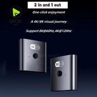 QIUJU HDMI Splitter, Bidirectional High-definition HDMI Switch, Advanced 4K@120HZ 8k@60HZ Two-In One