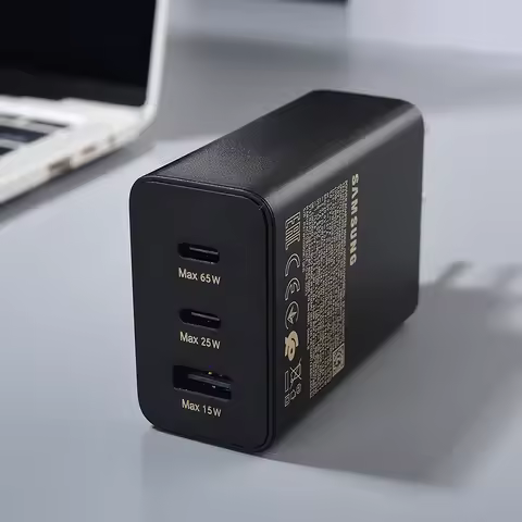 Samsung 65W Trio Charger EU Super Fast Charge Adapter 1/1.8M Type C PD Cable for Galaxy S26 S25 S24