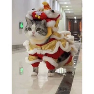 宠物醒狮猫咪狗狗新年衣服舞狮装猫猫泰迪新年拜年服Pet lion, cat, dog New Year clothes, lion dance costumes, cat, teddy New Year costumes3.04