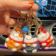 GANTUNGAN Lucky Cat Doll Keychain Lucky Cat Keychain/ Cat FOOT Keychain/