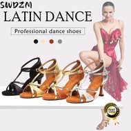 FS3 Latin Dance Shoes for Women Mid Heel T-strap Tango Dancing Shoes Rhinestone Ballrooms Salsa Shoes Women's Latin Dance Shoes T-strap Tango Dancing Shoes