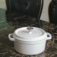 [in stock] Enamel Pot CASTIRON Cast Iron Pot White Enamel Pot Soup Stew Pot Roasting European Bread 
