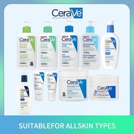 【Stok Sedia】CeraVe Pembersih Muka 236ml Kulit Kering (Berbuih/SA) + Losyen/Krim Pelembap