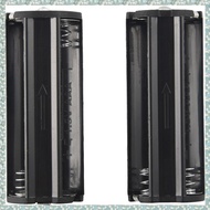 [h5bl3j6wj.ph] 2Pcs Black Battery Holder for 3 x 1.5V AAA Batteries Flashlight Torch