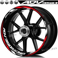 Motorcycle Wheel Sticker Rim Hub Decal Reflective Stripe Tape Accessories Waterproof For ADV 350 Adv