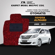 Royal Mart - Toyota Alphard 2009-2011 Car Carpet Full 2 Color Luggage/Premium Vermicelli Noodle Carpet Anti-Slip PVC Mat Car Interior Accessories