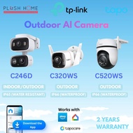 TP-Link Tapo Outdoor CCTV Camera C246D/C320WS/C520WS 2K QHD Dual Lens Pan Tilt AI Detection Night