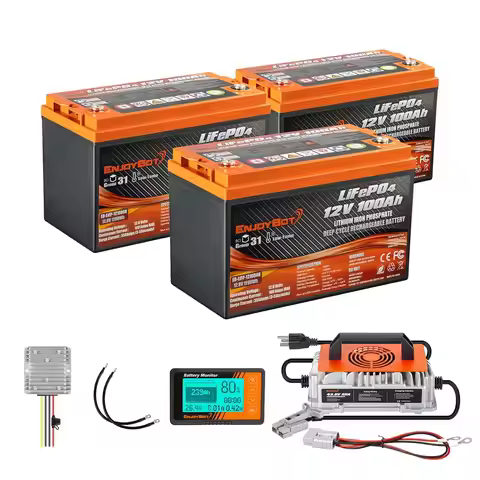36V 100Ah LiFePO4 Lithium Golf Cart Battery Conversion Kit - 3 X 12V 100Ah Group 31 LiFePO4 Battery,
