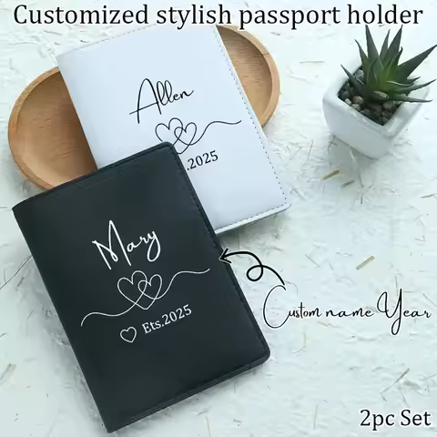 Customized Text Couple Passport Bag Romantic Couple Best Friend Sister Passport Holder Commemorative