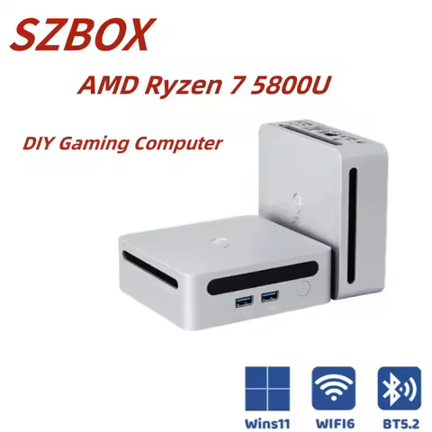 SZBOX S58U Mini PC Ryzen 7 AMD 5800U DDR4 3200Mhz 16GB 512GB Nvme SSD WIFI6 BT5.2 4K HD Windows 11 D