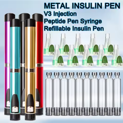 Metal Insulin Pen V3 Injection Peptide Pen Syringe Refillable Insulin Pen Syringe Pen for Insulin In