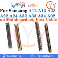 For Samsung Galaxy A12 A13 A23 A22 A24 A32 A33 A34 A02 78 Pin LCD Display FPC Connector Plug On Moth