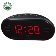 [whcart]Digital LED Display FM Radio Alarm Clock With Alarm EU