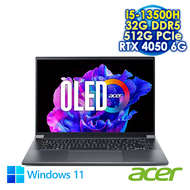 ACER Swift X 14 SFX14-71G-51EP 灰 14.5吋筆電 (2.8K OLED 120Hz/Intel i5-13500H/32G DDR5/512 PCIE SSD/NVIDIA RTX 4050 6G/WIN 11)