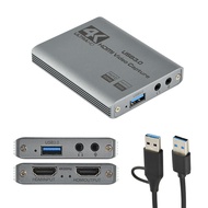 USB 3.0 4K HDTV Video Capture Card พร้อม Loop-Out 1080P 60FPS Audio Video Capture สําหรับ PS5สวิทช์X