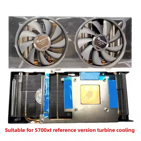 Custom New Red Devil Style Cooler for RX 5700 XT, 54mm Pitch Copper Heatpipe Heatsink, for Reference