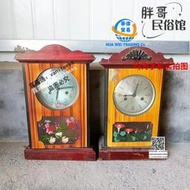 高端老式座鐘老物件古董機械上弦座鐘個人收藏擺件農家樂懷舊裝飾