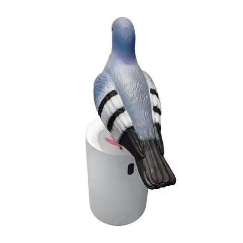 ABS Foaming Hand Soap Dispenser Blue White Refillable Soap Dispenser Touchless Pigeon Shaped Foaming