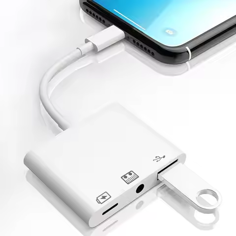 USB 3.0 OTG Camera Adapter OTG Converter Adapter 3.5mm Headphone Jack Audio Sound Card Keyboard Adap