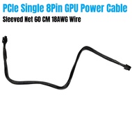 PCIe 8Pin 6+2 Sleeved Net 18AWG 60CM GPU Power Cable for Corsair CX850M, CX750M, CX650M, CX600M, CX5