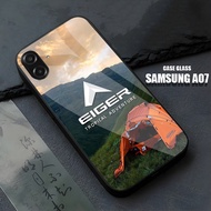 GUMIHO - Glossy Glass Glitter Case for Type Latest SAMSUNG A07hp - Fashion EIGER AESTHETIC Case - Pr