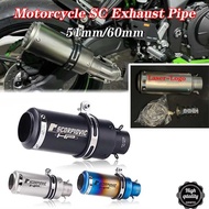 Universal 0 51mm/60mm Motorcycle exhaust GP Project Exhaust pipe with DB killer silencer for Kawa