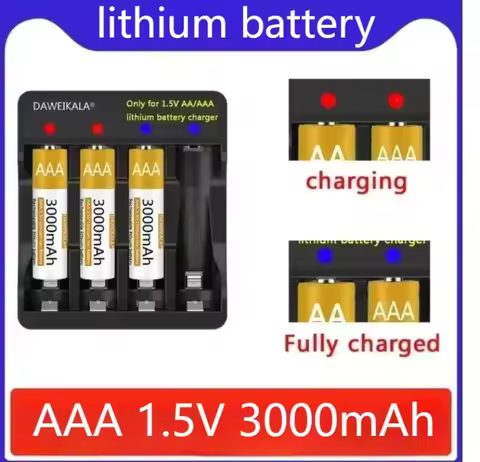 2025 New Lithium-ion 1.5V AAA Battery 3000mAh Rechargeable Battery AAA for remote control mouse fan 