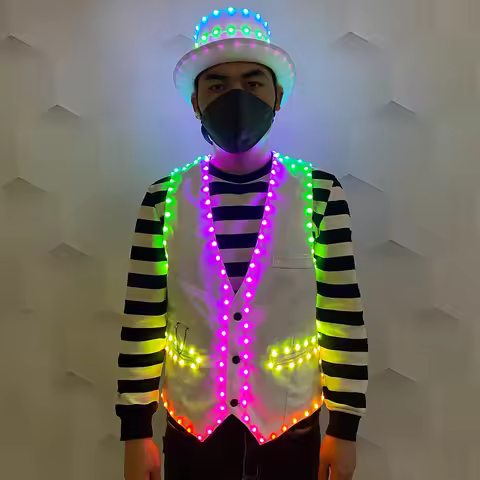 Colored led luminous vest Bar Clothing Jacket vest DJ Singer party glow-in-the-dark supplies Dance h