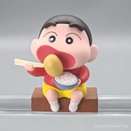 Crayon Shin-chan Eating Potato Car Desktop Peripheral Trendy Toy Figurine Doll Birthday Gift Shin-ch
