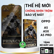 OPPO A5/ A5X/ A5 PRO/ A5I PRO anti-peeping tempered glass, anti-blue light, eye protection - Panda