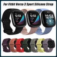 Breathable Sport Silicone Strap for Fitbit Versa 3 / Fitbit Sense Band Replacement Wristband for Fit