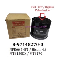 Isuzu Engine Oil Filter 8-97148270-0 NPR66 4HF1 Hicom 4.3 MTB150DX MTB170