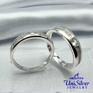 Unisilver 925 Sterling Silver Couple Band Ring (CRS01) (SOLD PER PIECE)