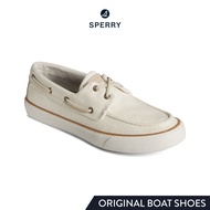 SPERRY BAHAMA II SEACYCLED BAJA รองเท้าผ้าใบ ผู้ชาย สีขาว ( SNK - STS24989 )