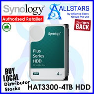 (ALLSTARS : Storage PROMO) SYNOLOGY HAT3300-4T 4TB Plus series Internal 3.5 inch SATA3 HDD (5400rpm)