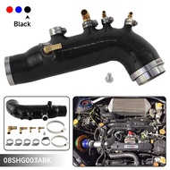 Silicone Turbo Inlet Intake Hose + Clamps For Subaru Impreza WRX Legacy GE GH GR EJ25 Engine 2.5L 08