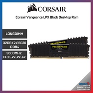 Corsair Vengeance LPX Black DDR4 2x16GB Desktop Ram Longdimm